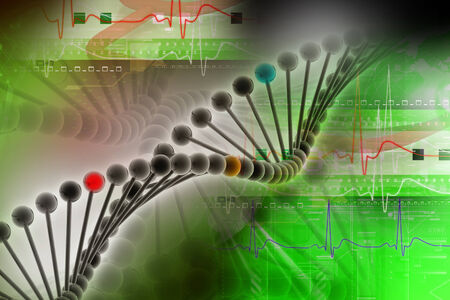 Digital illustration of stethoscope in color backgroundの写真素材