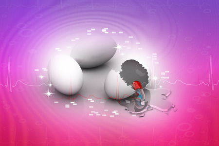 Egg and dna filled pill  conceptual designの写真素材