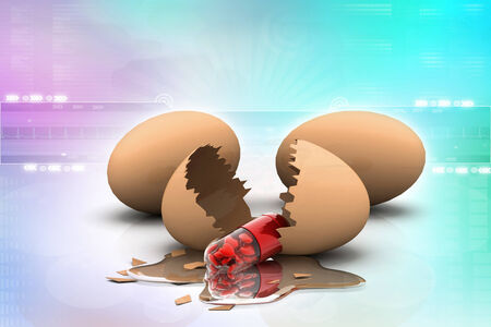 Egg and heart filled pill  conceptual designの写真素材
