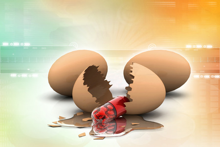 Egg and heart filled pill  conceptual designの写真素材