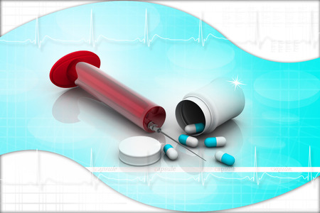 Medicaments on white background の写真素材