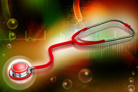 3d multi use  stethoscope in  white backgroundの写真素材