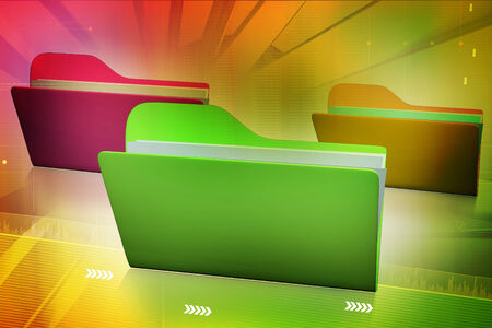 Highly 3d render  file folder in grey backgroundの写真素材