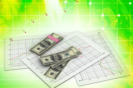 Financial chart の写真素材