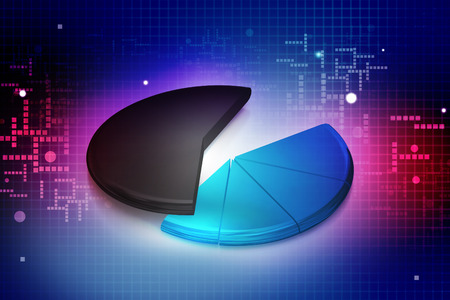 pie chart 3dの写真素材