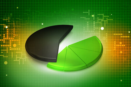 pie chart 3dの写真素材