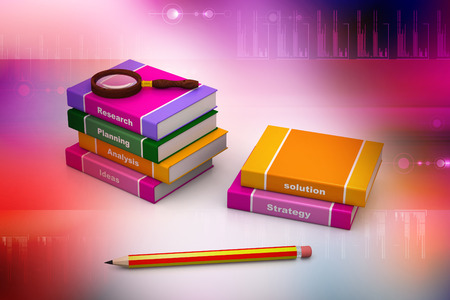 Business book analyzingの写真素材