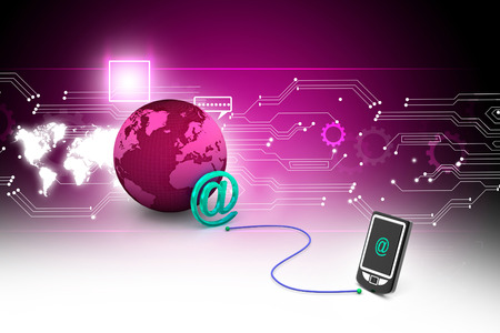 e-mail on mobileの写真素材