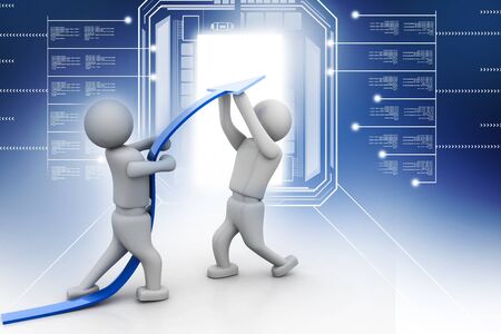 Growing business graph with peopleの写真素材