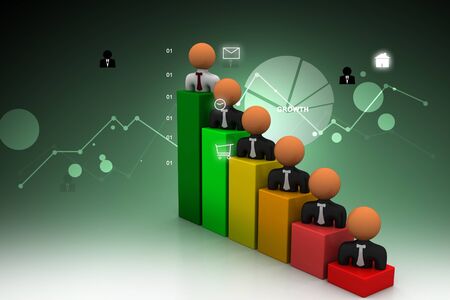 Business people, graphの写真素材