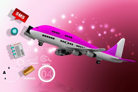 3d multi use air planeの写真素材