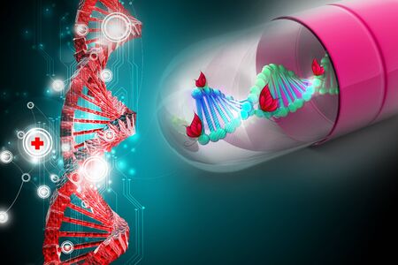 Dna in pillの写真素材