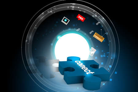 3d multi use connect puzzleの写真素材