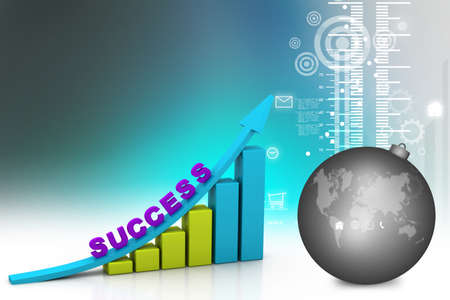 Business success graphの写真素材