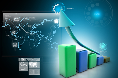 Business graphの写真素材