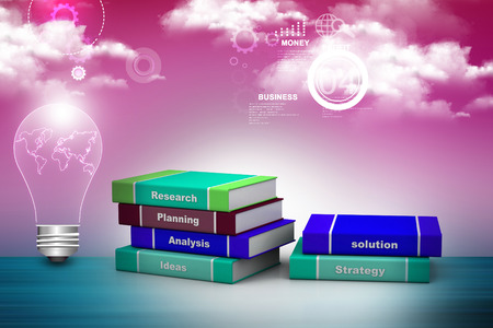 Business book. 3d rendered imageの写真素材