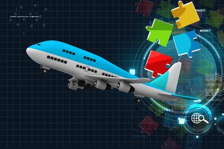 3d multi use air planeの写真素材