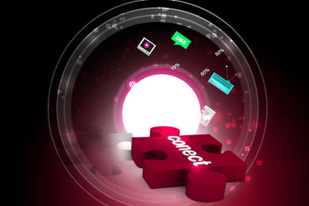 3d multi use connect puzzleの写真素材