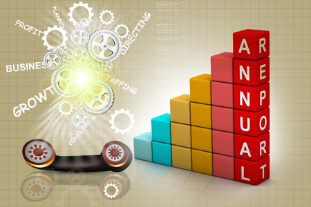 Colorful Annual report graphの写真素材