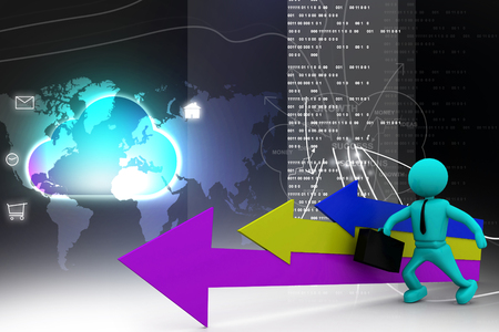 Movement direction to successの写真素材