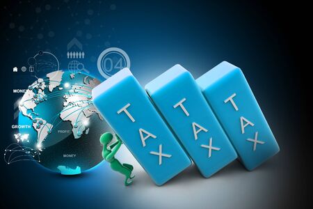 Person holding the tax barの写真素材