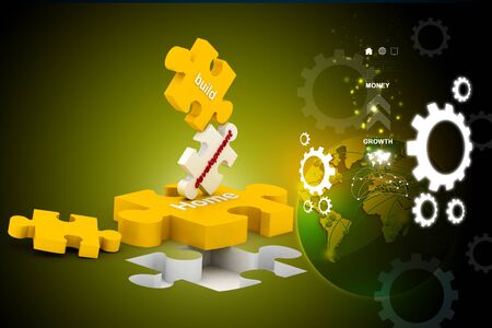 3d multi use construction puzzlesの写真素材