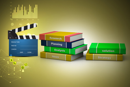 Business book. 3d rendered imageの写真素材
