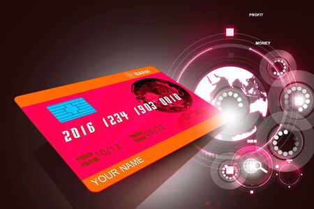 3d multi use  ATM CARDの写真素材
