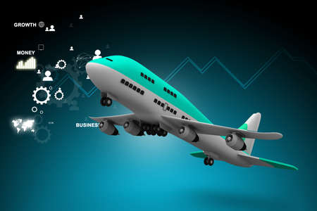 3d multi use air planeの写真素材