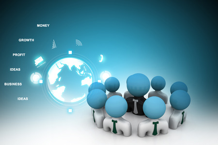 Business group with leaderの写真素材