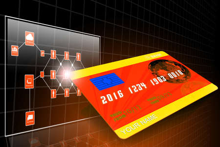 3d multi use  ATM CARDの写真素材