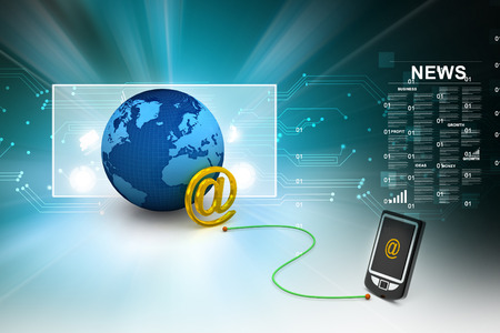 e-mail on mobileの写真素材