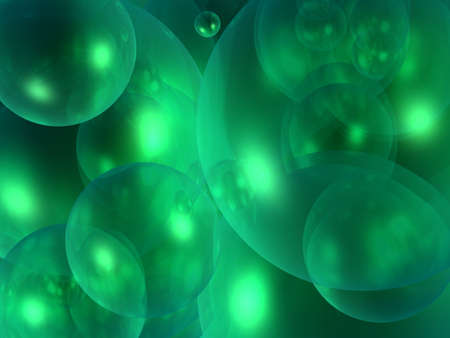 Green bubblesの写真素材