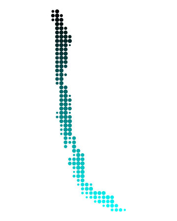 Map of Chileのイラスト素材