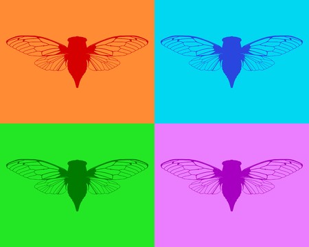 Beautiful cicadasのイラスト素材