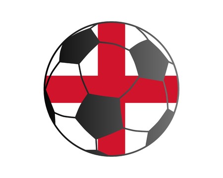 Flag of England and soccer ballのイラスト素材