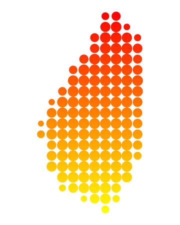 Map of Saint Luciaのイラスト素材