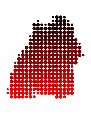 Map of Baden-Wuerttembergのイラスト素材