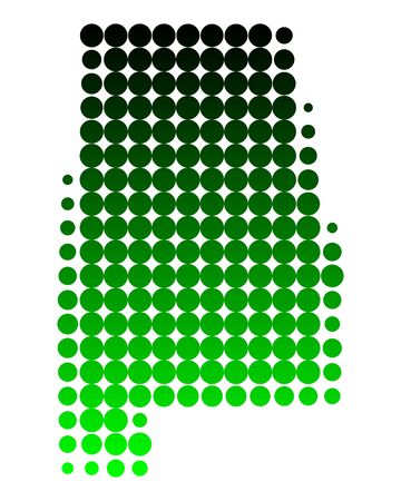 Map of Alabamaの写真素材