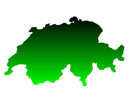Map of Switzerlandのイラスト素材