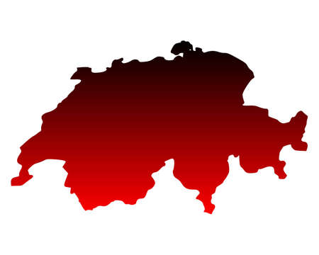 Map of Switzerlandのイラスト素材