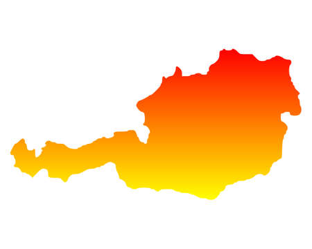 Map of Austriaのイラスト素材
