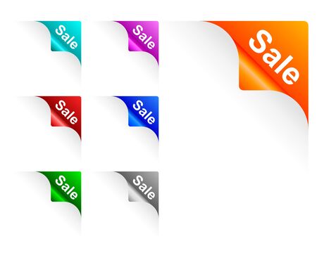 Sale paper cornerのイラスト素材