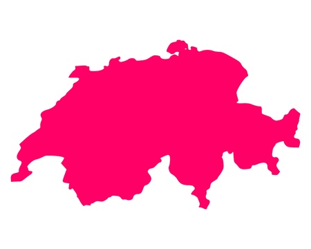 Map of Switzerlandのイラスト素材
