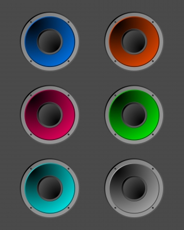 Coloured speakersのイラスト素材
