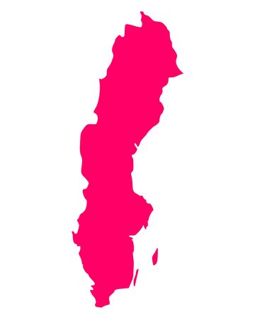 Map of Swedenのイラスト素材