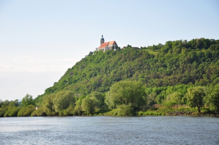Danube with Bogenberg, Bavariaの写真素材