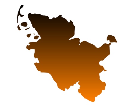 Map of Schleswig-Holsteinのイラスト素材