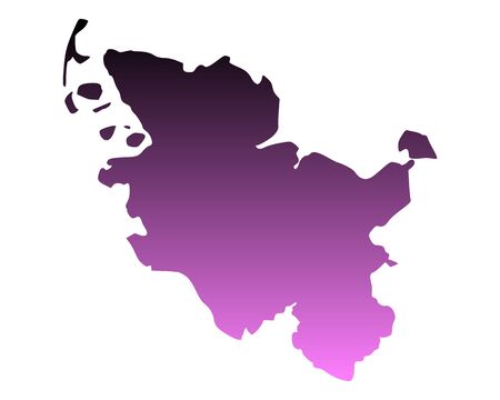 Map of Schleswig-Holsteinのイラスト素材