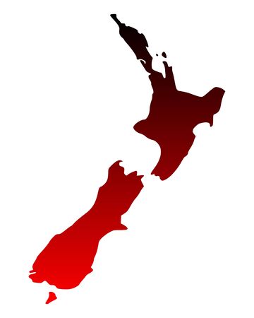 Map of New Zealandのイラスト素材